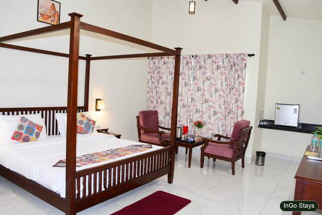 Deluxe room interior at The Big Mama Eco Resort near Jim Corbett National Park