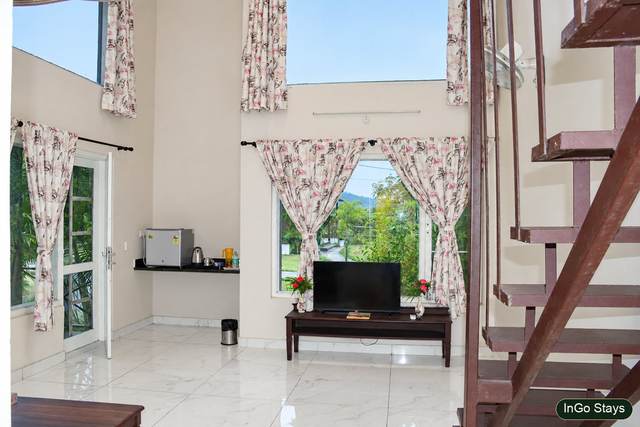 Duplex room interior at The Big Mama Eco Resort near Jim Corbett National Park