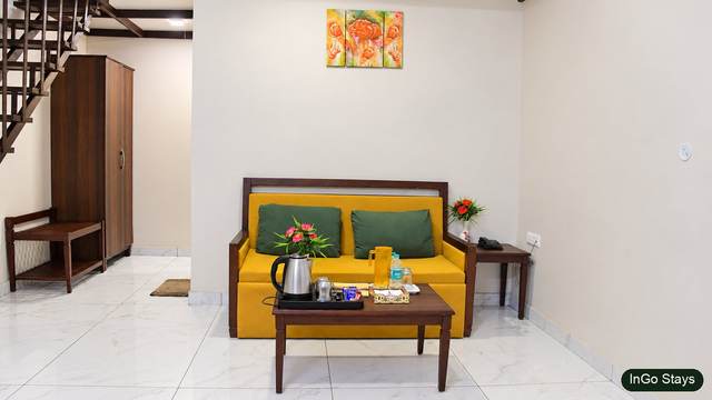Duplex room interior at The Big Mama Eco Resort near Jim Corbett National Park