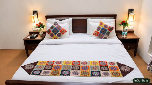 Duplex room interior at The Big Mama Eco Resort near Jim Corbett National Park